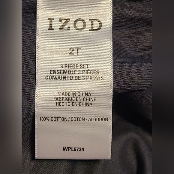 NWT Izod size 2T 3 piece set red/black/ gray top, pants, sweater - Picture 5 of 10